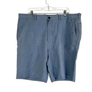 Linen Shorts Nordstrom Baird Mcnutt Irish Linen Blue Flat Front